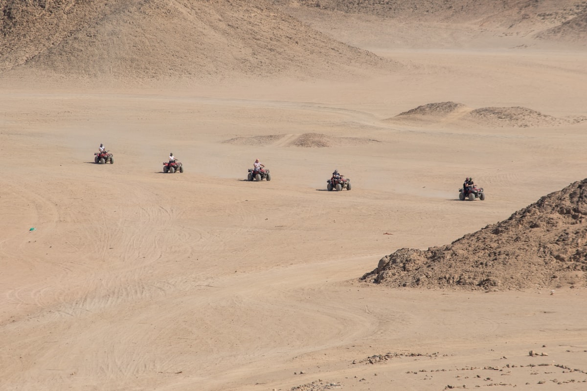 Practice run on a quad bike before riding the dunes
